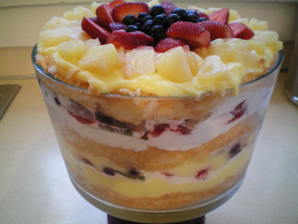 Fruity Angel Food Cake Trifle Recipebook